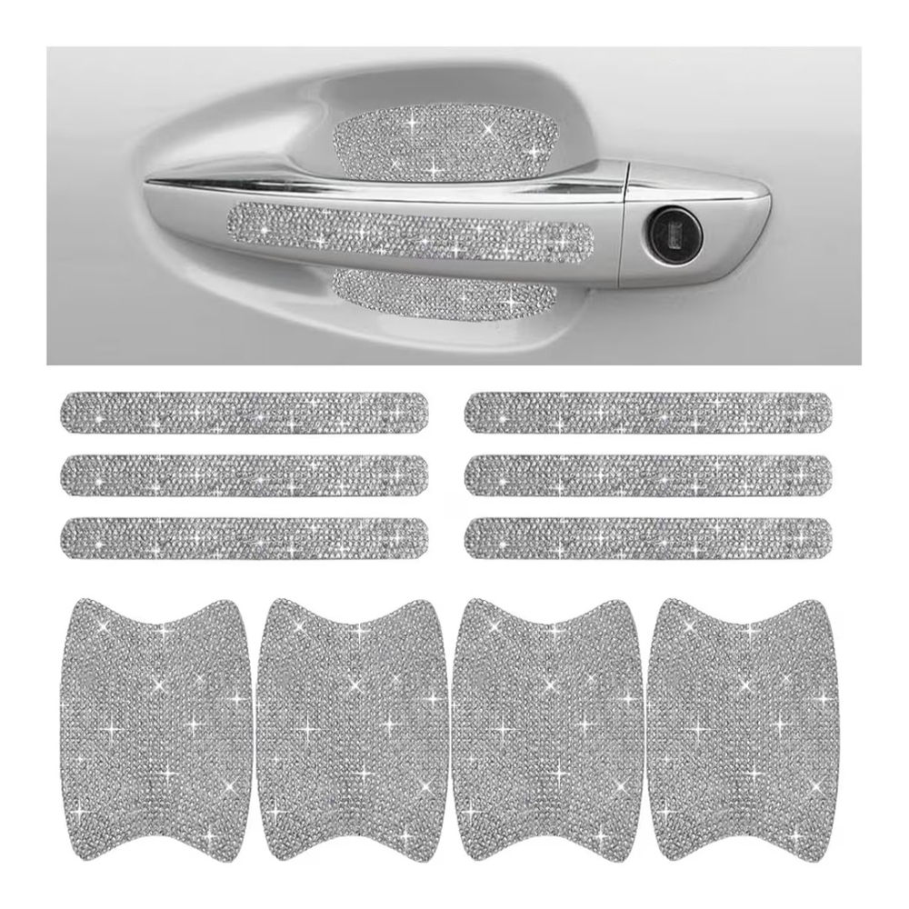 Silver Car Door Handle Protector Set